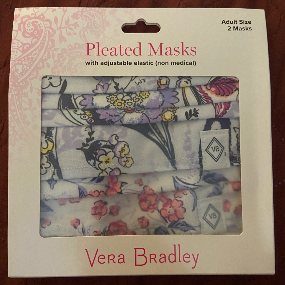 New Vera Bradley Adult Mask 2pack